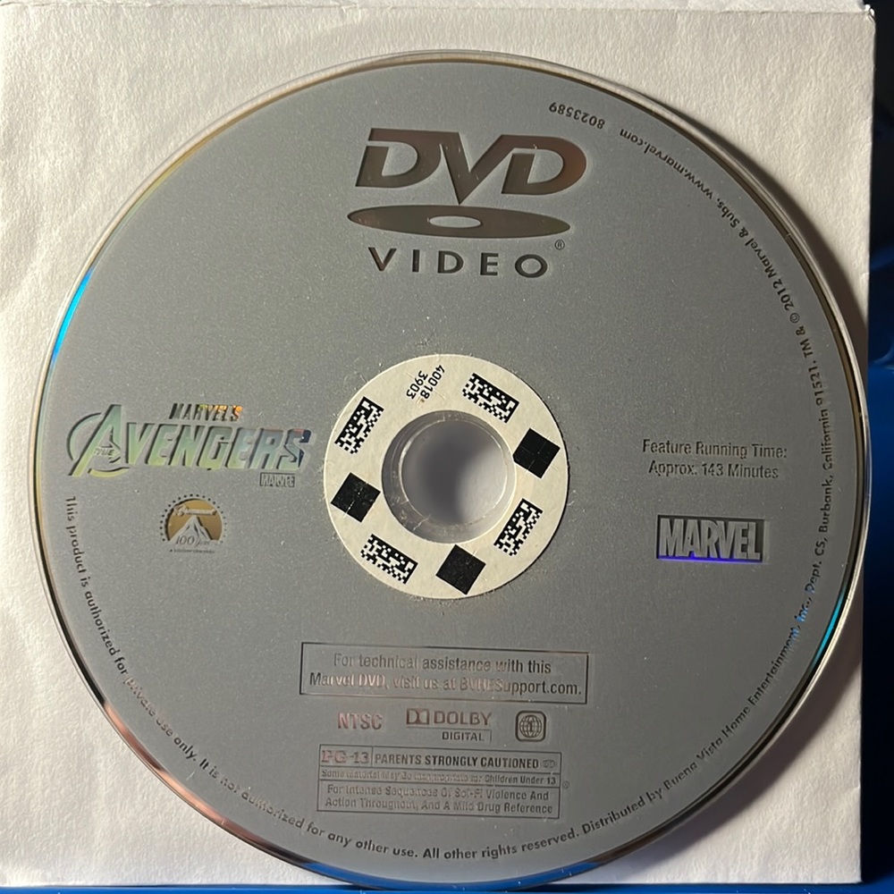 Marvel’s Avengers dvd